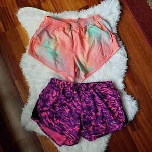 Two pair of Nike running shorts-size small
